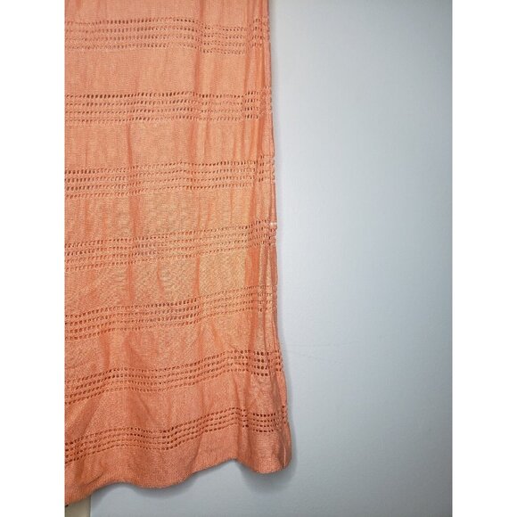 Victoria's Secret Womens M Tank Maxi Knit Dress Pink Ombre Flax Blend Stripe - Picture 3 of 8